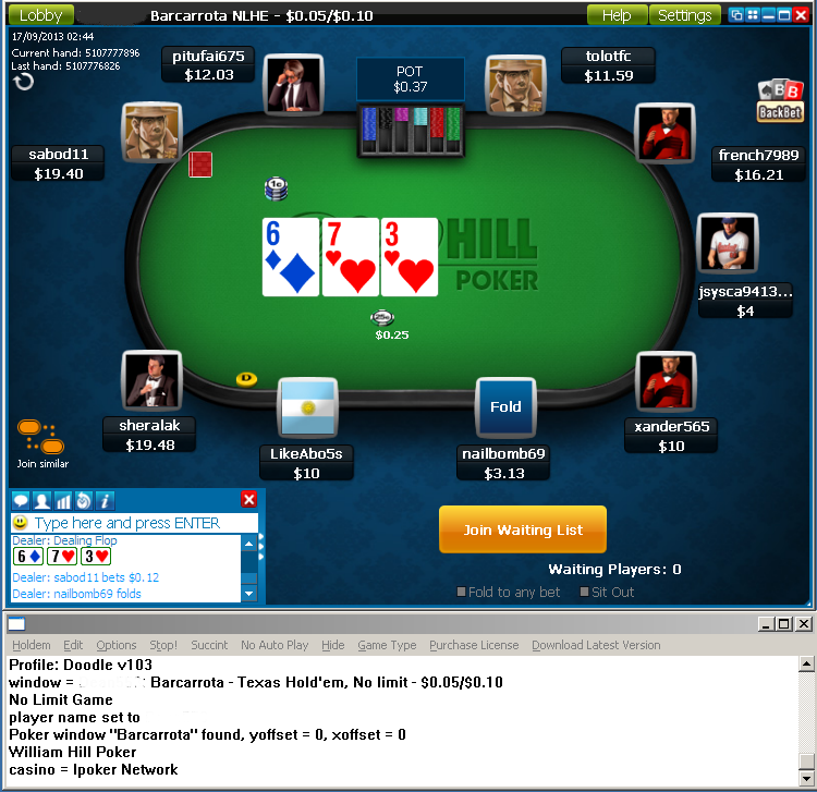 See all 23 rows on www.poker-bot.org